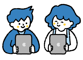 タブレットを使う子供